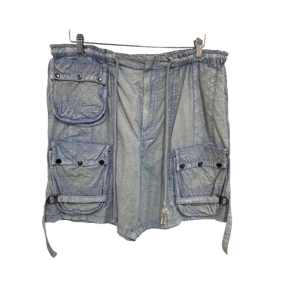 Free People Moon Bay Parachute Shorts Size Large Cashmere Blue Casual Streetwear - Picture 3 of 9